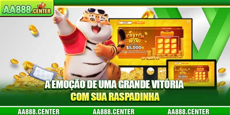 A emoção de uma grande vitória com sua raspadinha