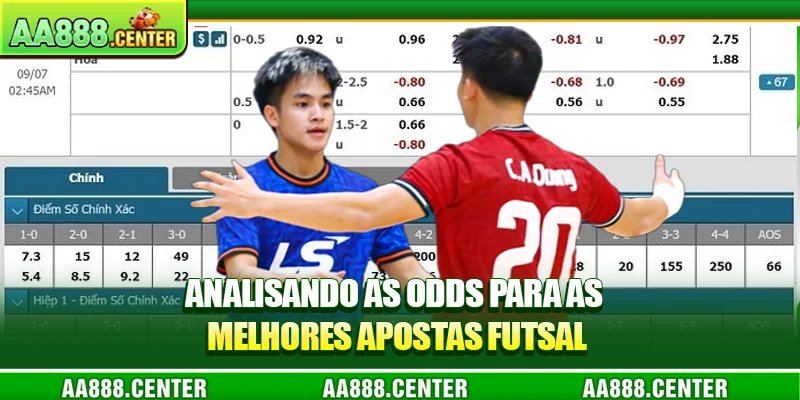 Analisando as odds para as melhores apostas futsal
